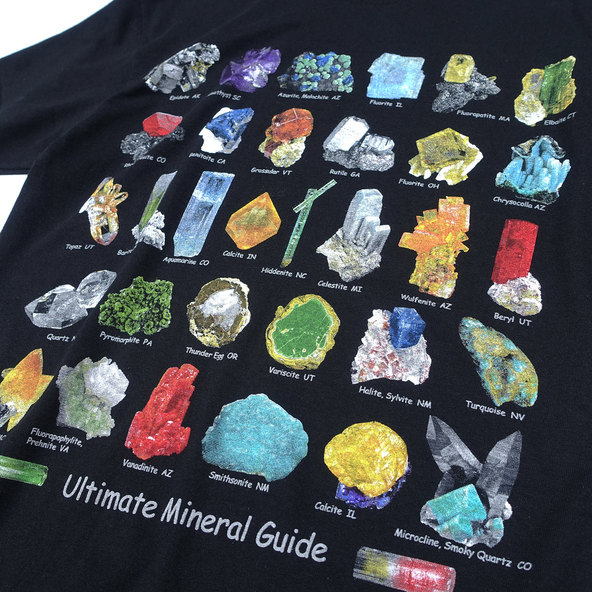 ATLAS SCREEN PRINTING RETOUCHED MINERAL TEE ULTIMATE MINERAL GUIDE