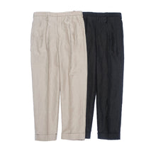 画像をギャラリービューアに読み込む, TWO TUCK SLACKS(WOOL/LINEN WEATHER)