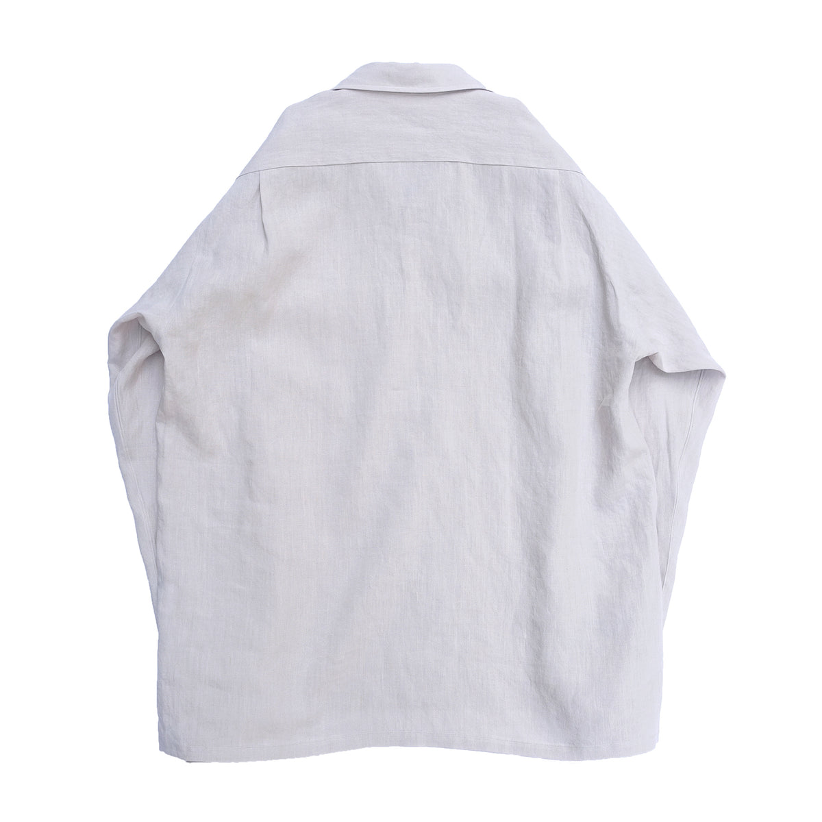 OPEN COLLAR SH L/S (LINEN/PAPER POPLIN) Riprap リップラップ
