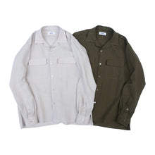 画像をギャラリービューアに読み込む, OPEN COLLAR SH L/S (LINEN/PAPER POPLIN)