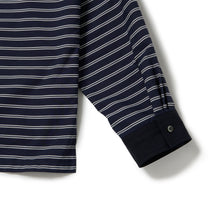 画像をギャラリービューアに読み込む, POLO SHAPED SH L/S (COTTON POPLIN STRIPE)