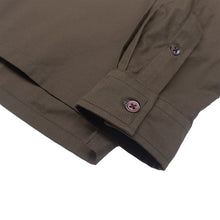 画像をギャラリービューアに読み込む, SEMI-OPEN COLLAR SH L/S (ORGANIC COTTON BACK SATIN)