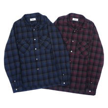 画像をギャラリービューアに読み込む, SEMI-OPEN COLLAR SH L/S (BLOCK CHECK)