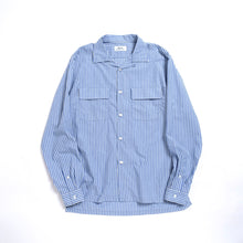 画像をギャラリービューアに読み込む, SEMI OPEN COLLAR SH L/S (POPLIN STRIPE)