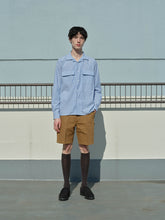 画像をギャラリービューアに読み込む, SEMI OPEN COLLAR SH L/S (POPLIN STRIPE)