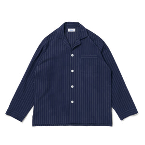 PAJAMA SHIRT (CHALK STRIPE FLANNEL)