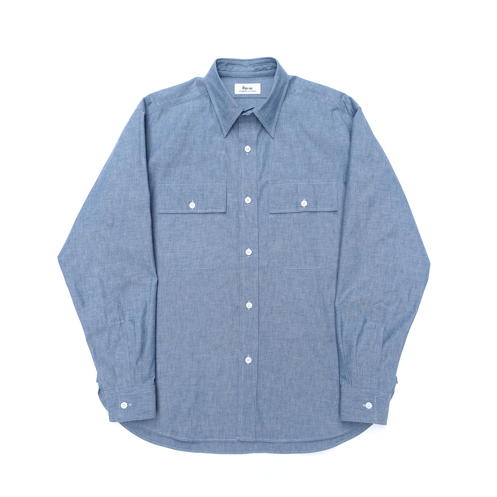 OFFICER SHIRTS L/S (6oz SELVEDGE CHAMBRAY) Riprap リップラップ