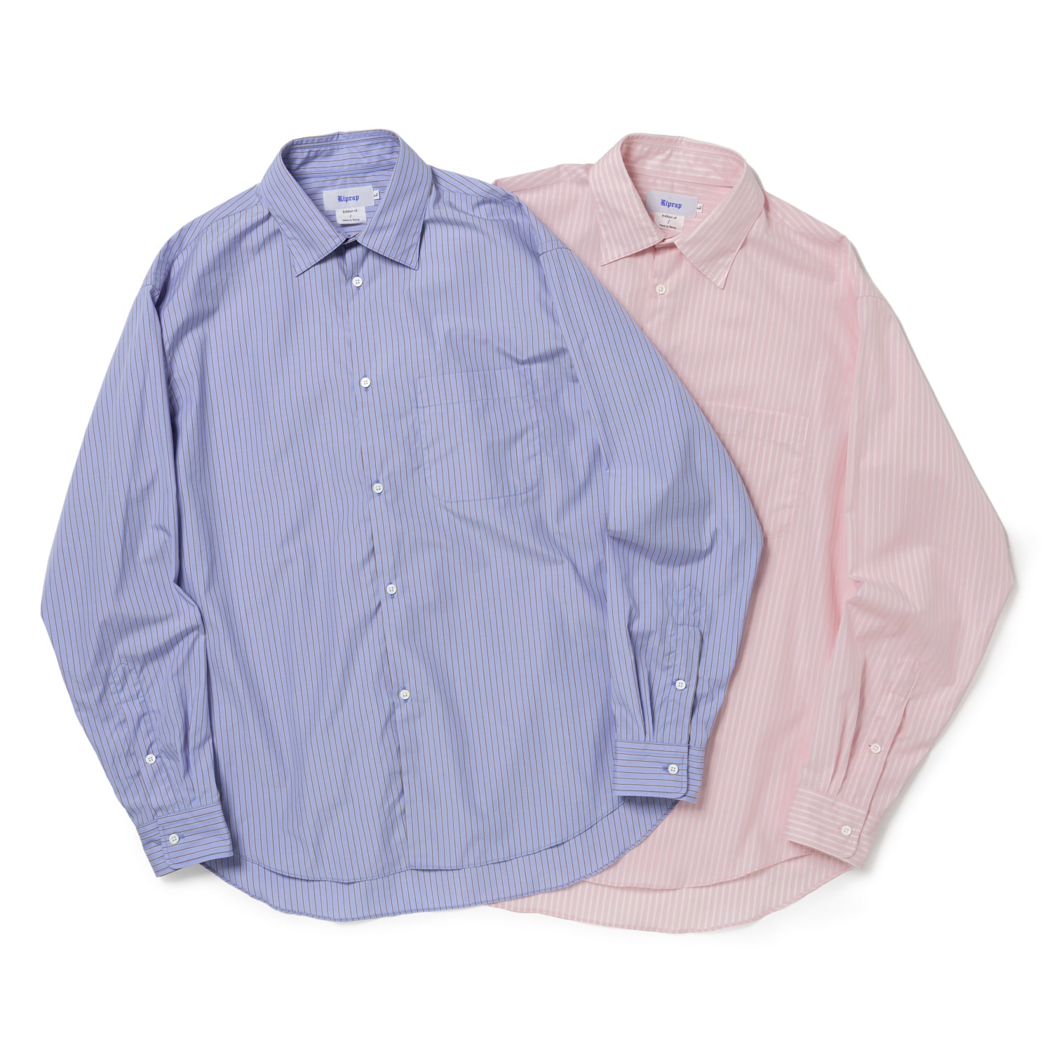 FF REGULAR COLLAR SH(100/2 SUPIMA POPLIN STRIPE) Riprap リップ
