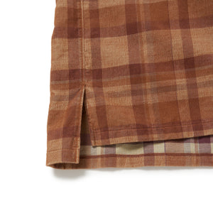 OPEN COLLAR SH L/S (21W PLAID CORDS)