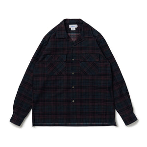 OPEN COLLAR SH L/S (21W PLAID CORDS)
