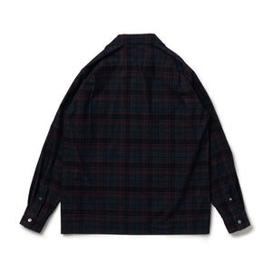 OPEN COLLAR SH L/S (21W PLAID CORDS)