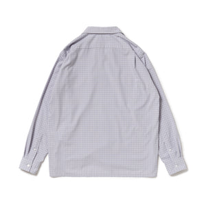 OPEN COLLAR SH L/S (PE/RA SHADOW CHECK) Riprap リップラップ