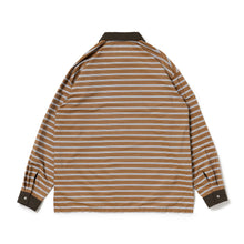 画像をギャラリービューアに読み込む, POLO SHAPED SH L/S (COTTON POPLIN STRIPE)
