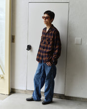 画像をギャラリービューアに読み込む, OPEN COLLAR SH L/S (INDIGO SHADOW PATTERN)
