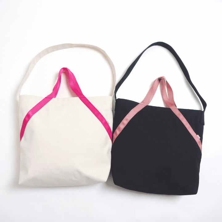riprap A tote／オリーブ x ピンク リップラップ 