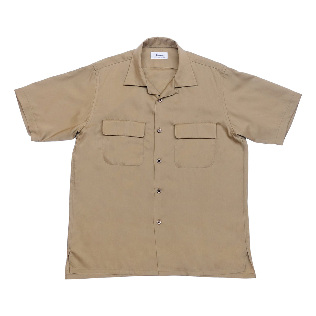 SEMI-OPEN COLLAR SH S/S (LYOCELL/RAYON)